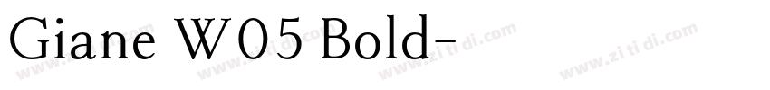 Giane W05 Bold字体转换